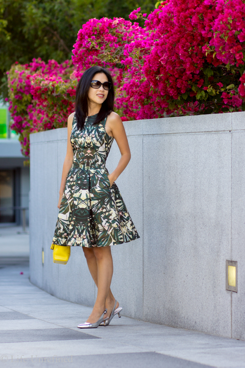 h&m tropical dress