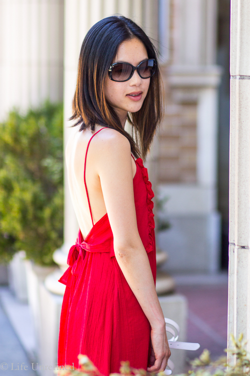 Red Zara dress